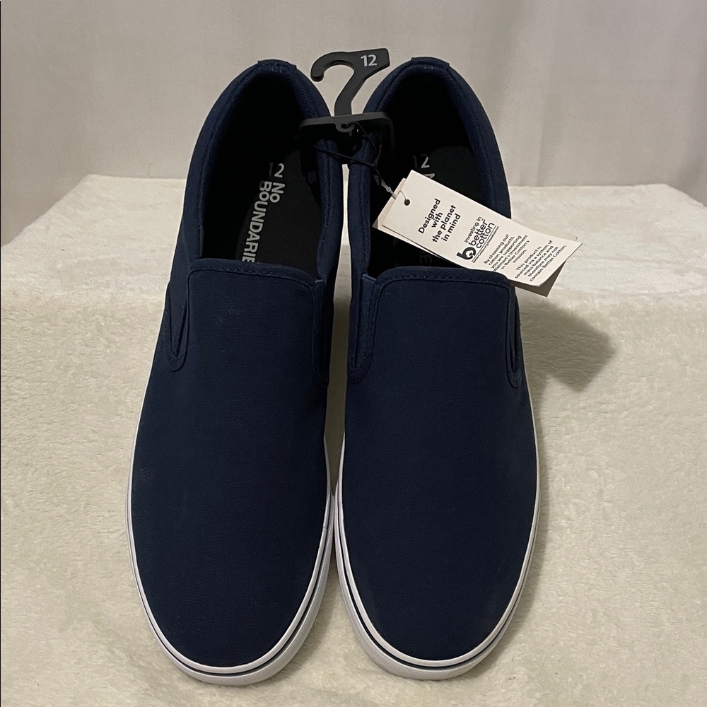 No Boundaries Men's Navy Slip-On Loafers